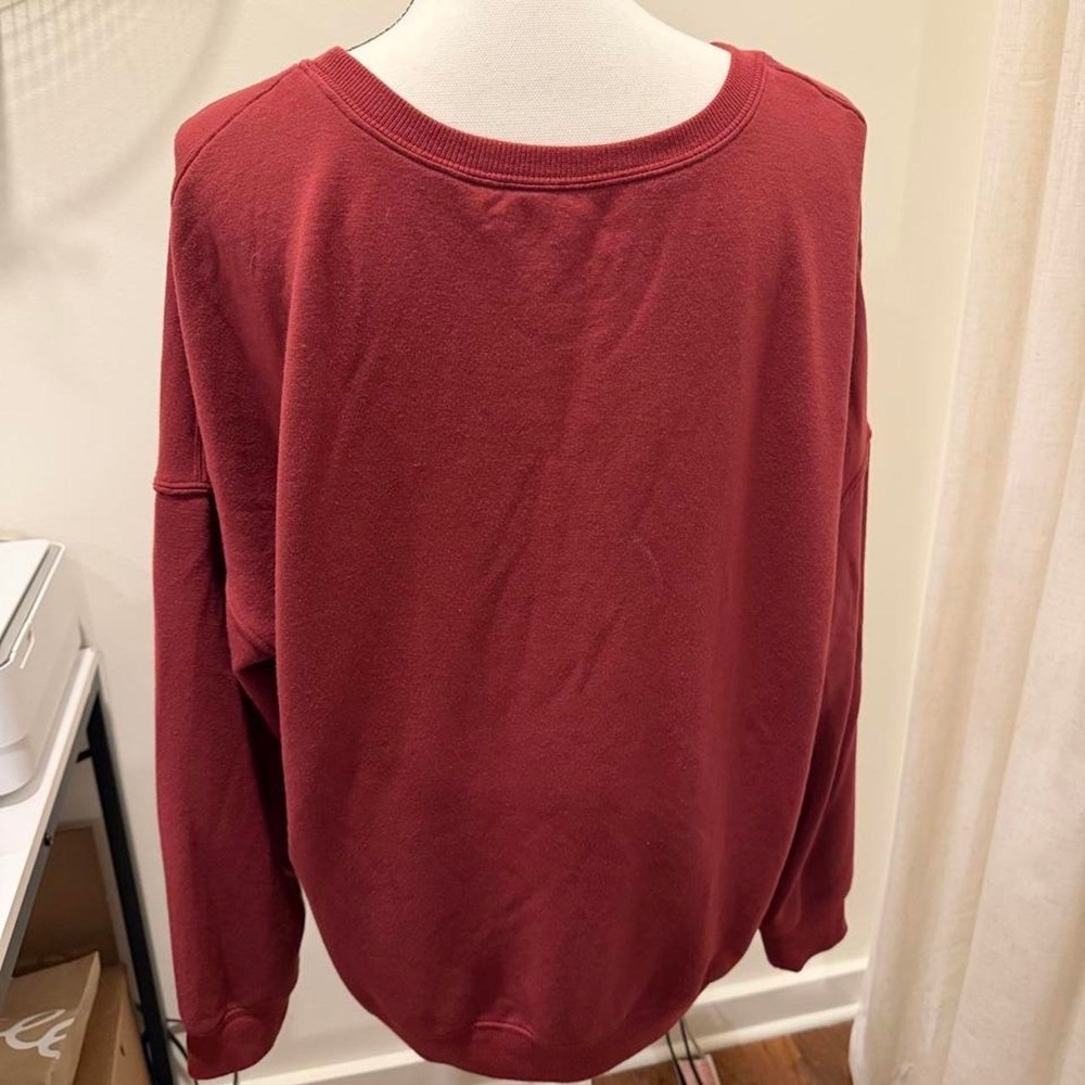 Coca-Cola Have a Coke and a Smile Graphic Sweatshirt Burgundy Red XL - Picture 3 of 4